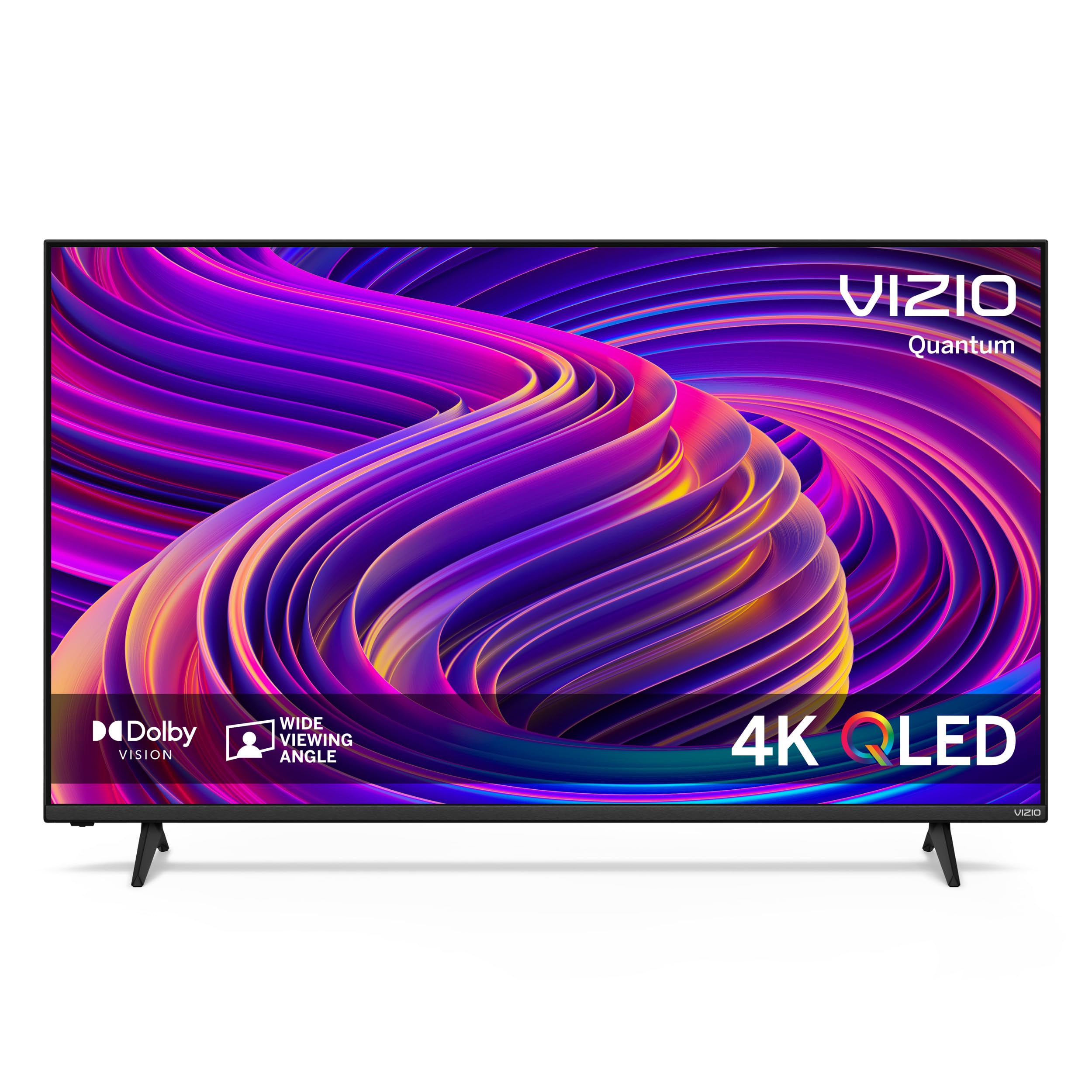 VIZIO 55-inch Quantum 4K QLED Smart TV with Dolby Vision, WiFi 6, Bluetooth Headphone Capable, Apple AirPlay, Chromecast Built-in (New)- M55Q6-L4 (Renewed)